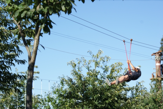  Getting carried away on the zip line 
